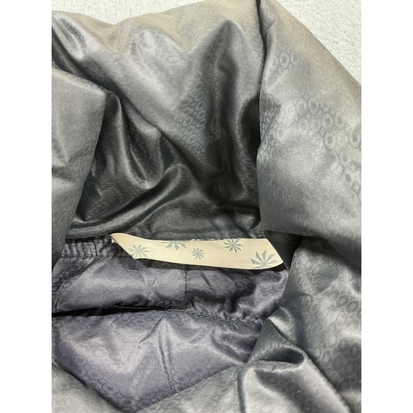 Athleta Downalicious Jacket Womens Small Black Nylon Asymmetrical Zip Packable - Picture 2 of 11